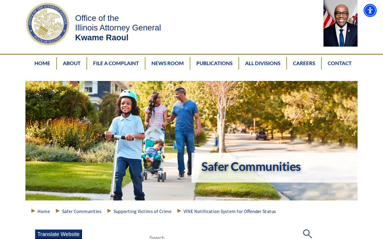 Illinois Attorney General VINE information for Franklin County custody alerts