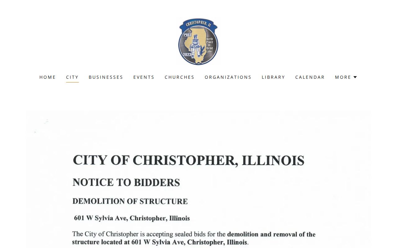 Christopher Police Department page for Franklin County recent arrest contacts